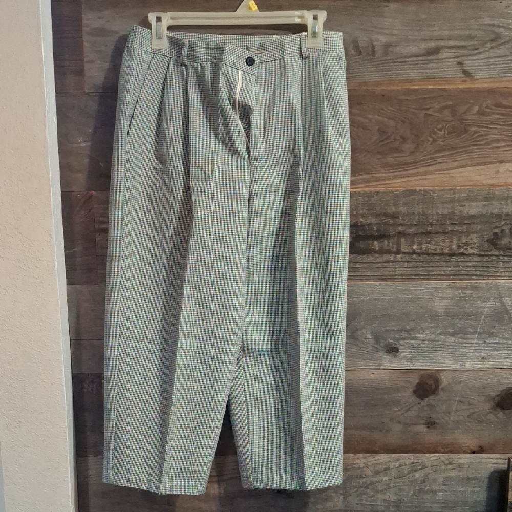 Women's Checkered Capris Pants #2